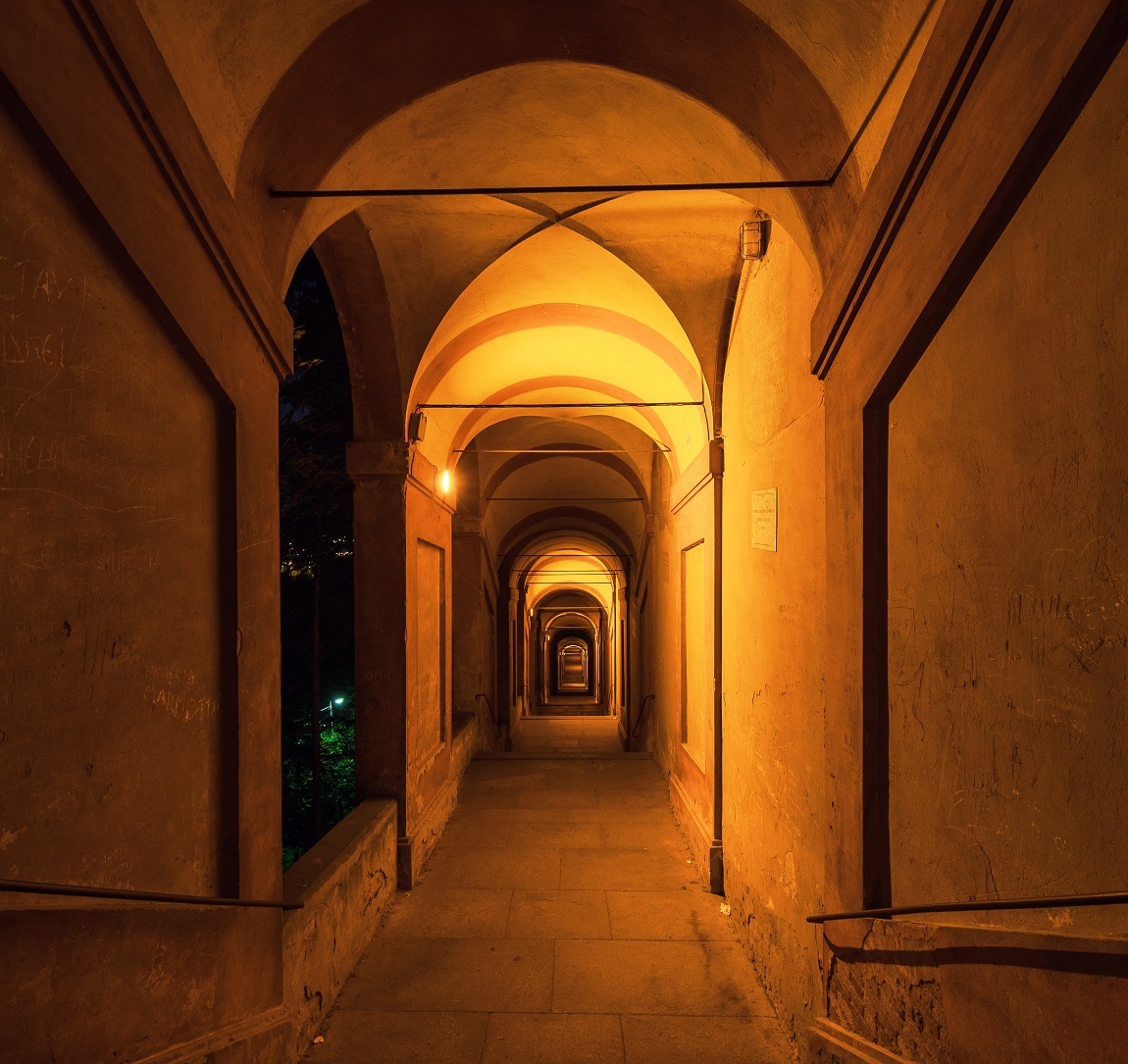 corridor to the Sanctuary of the Madonna di San Luca