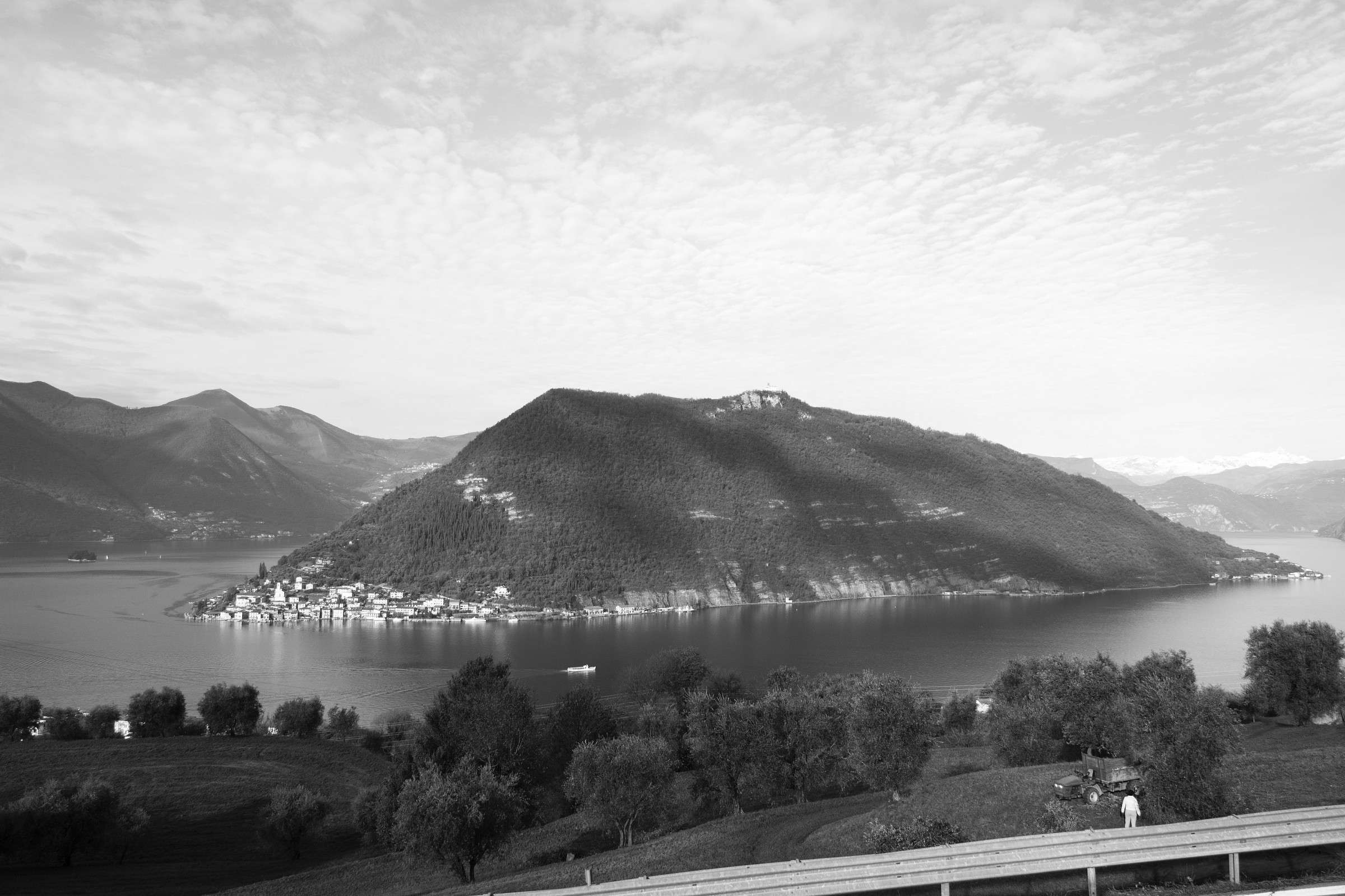 island mountain lake Iseo