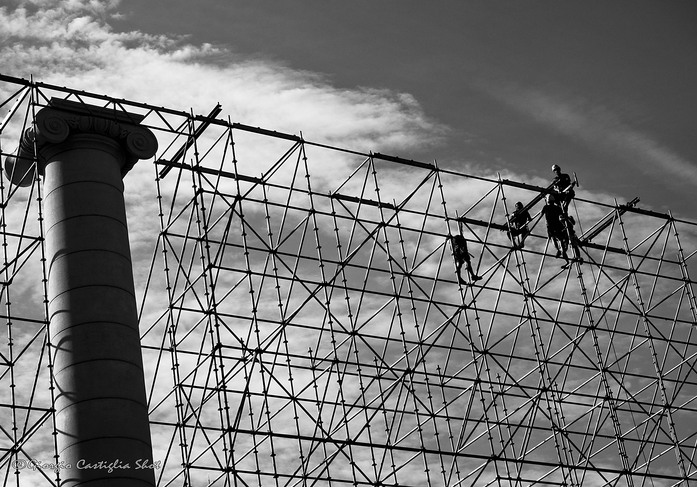 Barcelona- Preparation for the Feast of the Mercé