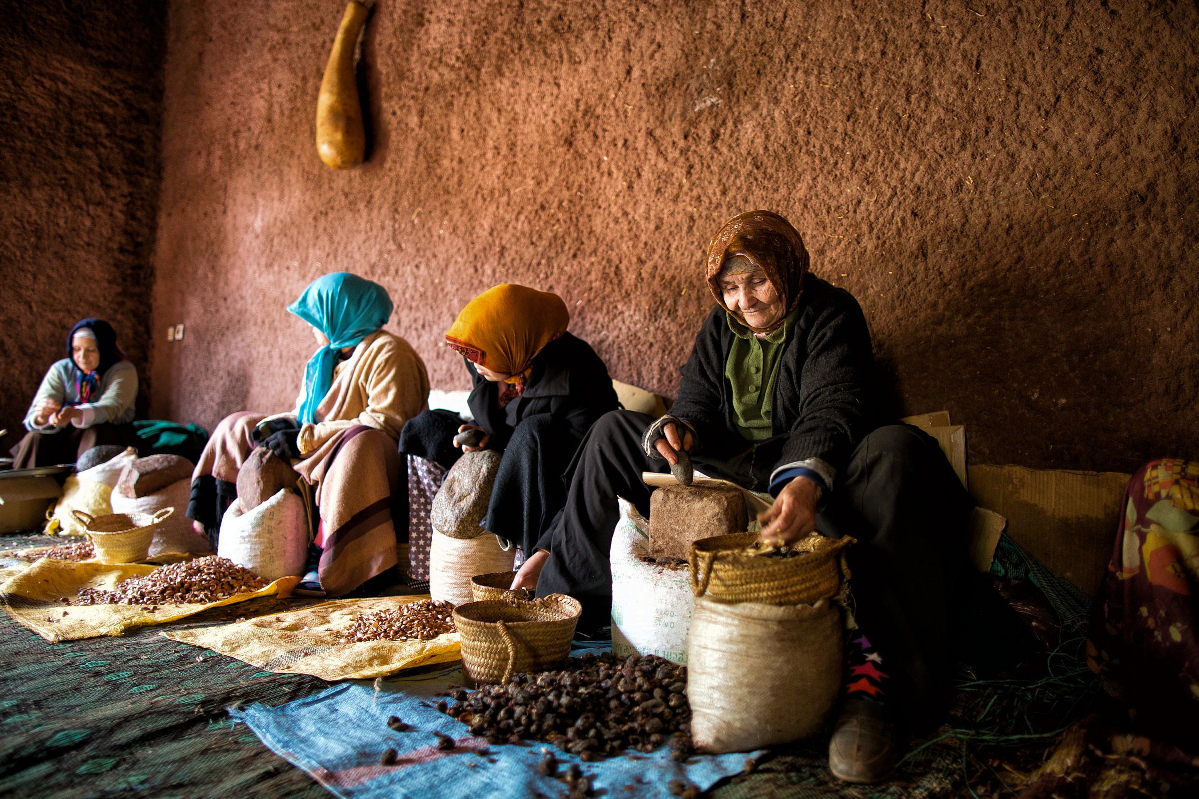 lavorazione dell'olio di argan