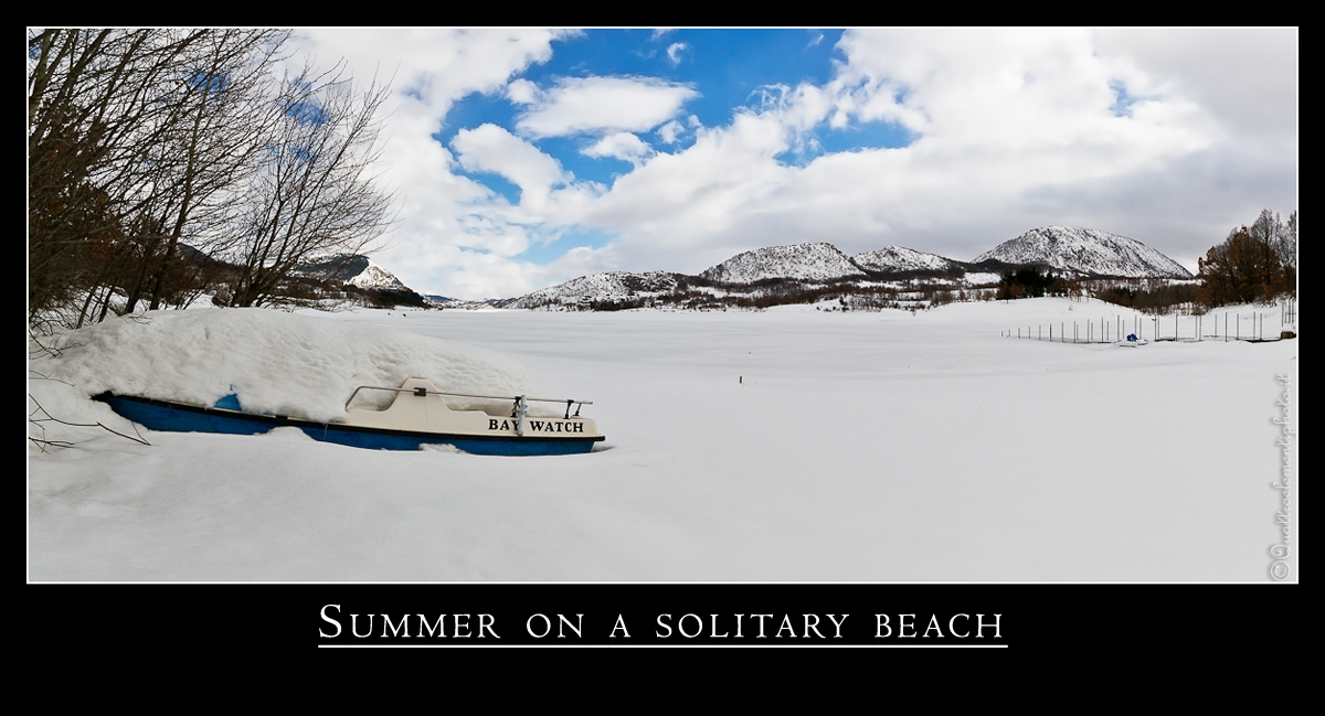 Summer on a solitary beach