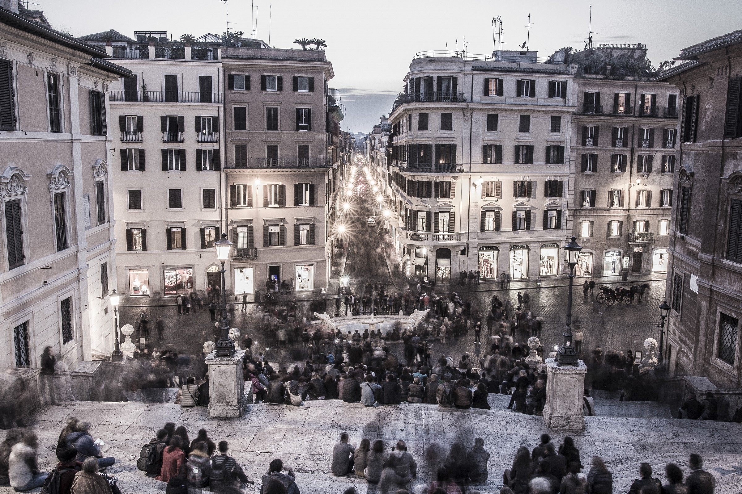 Piazza di Spagna a densità neutra..