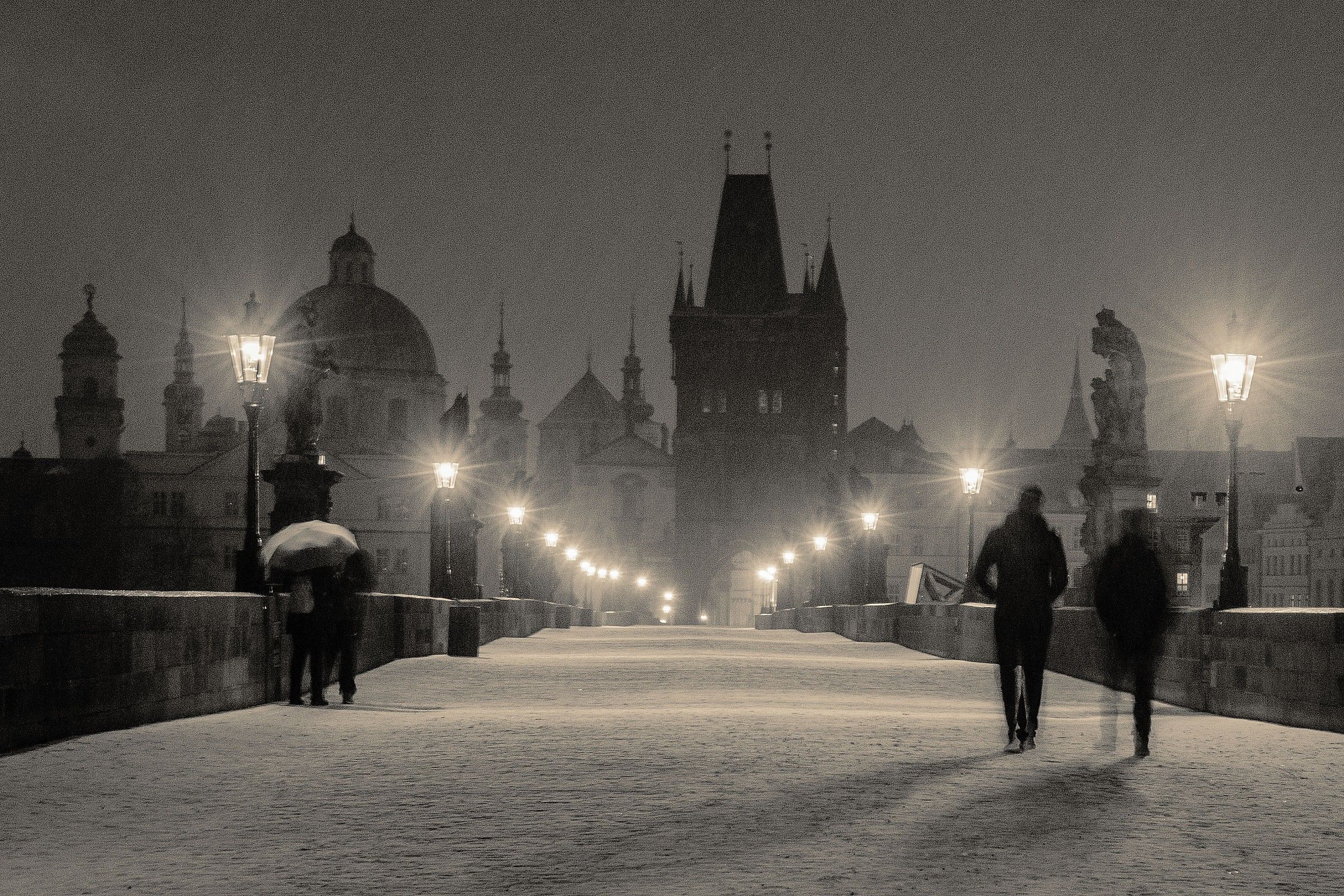 Charles Bridge at night