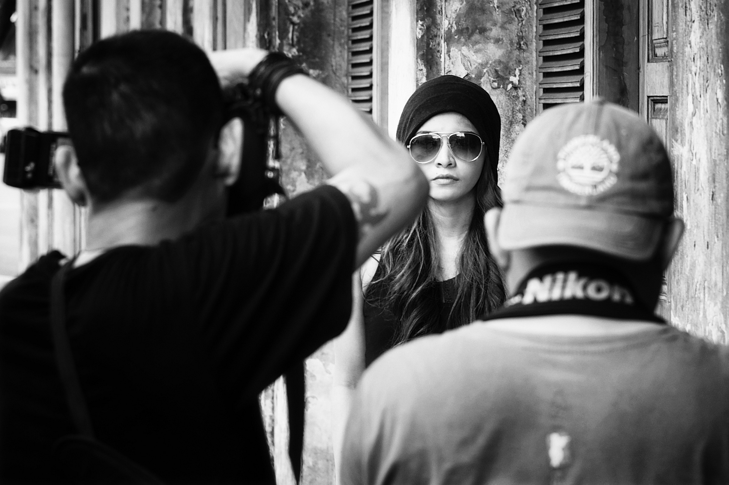 Shooting session in Jakarta.