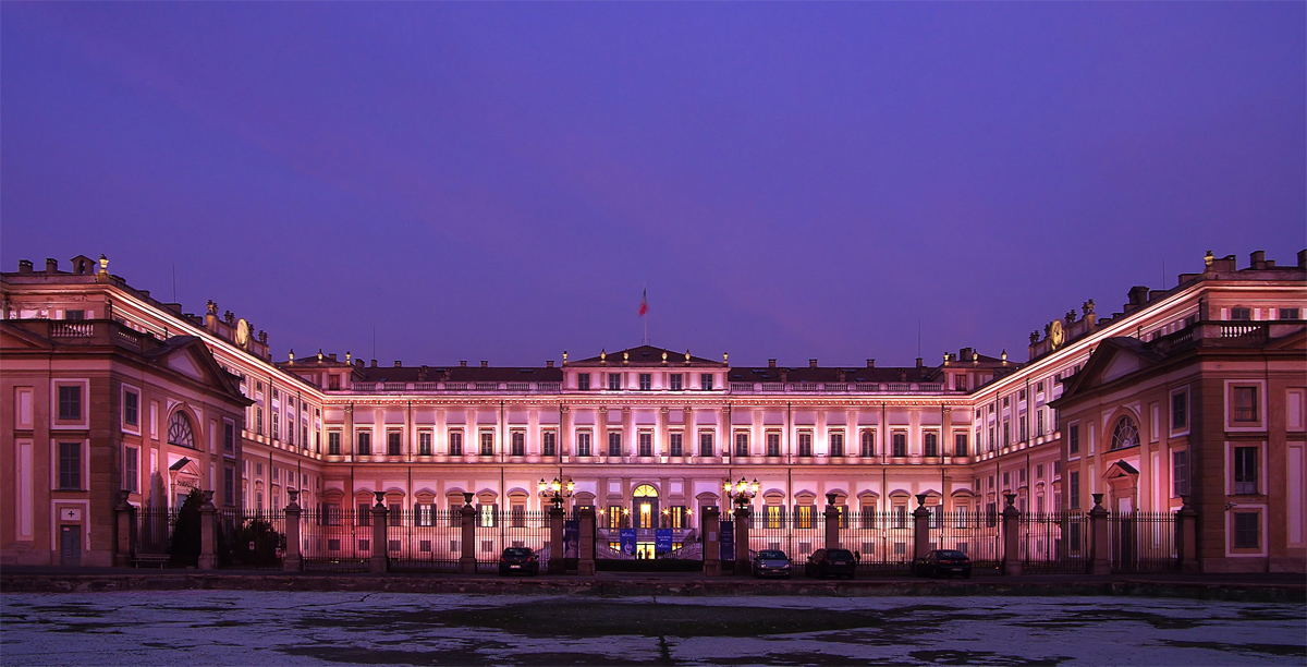 Villa Reale Monza nell'ora blu