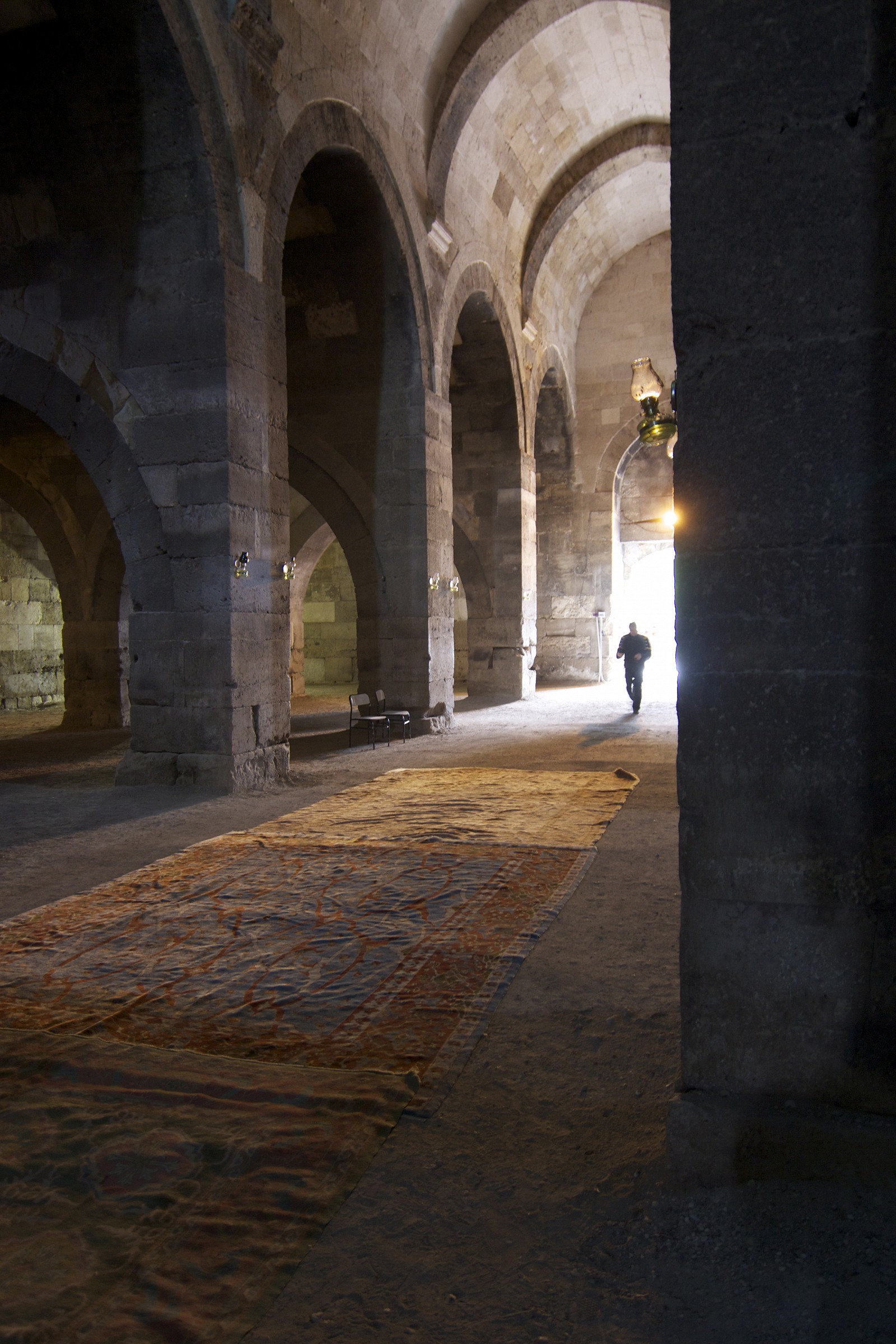 Internal ancient caravanserai