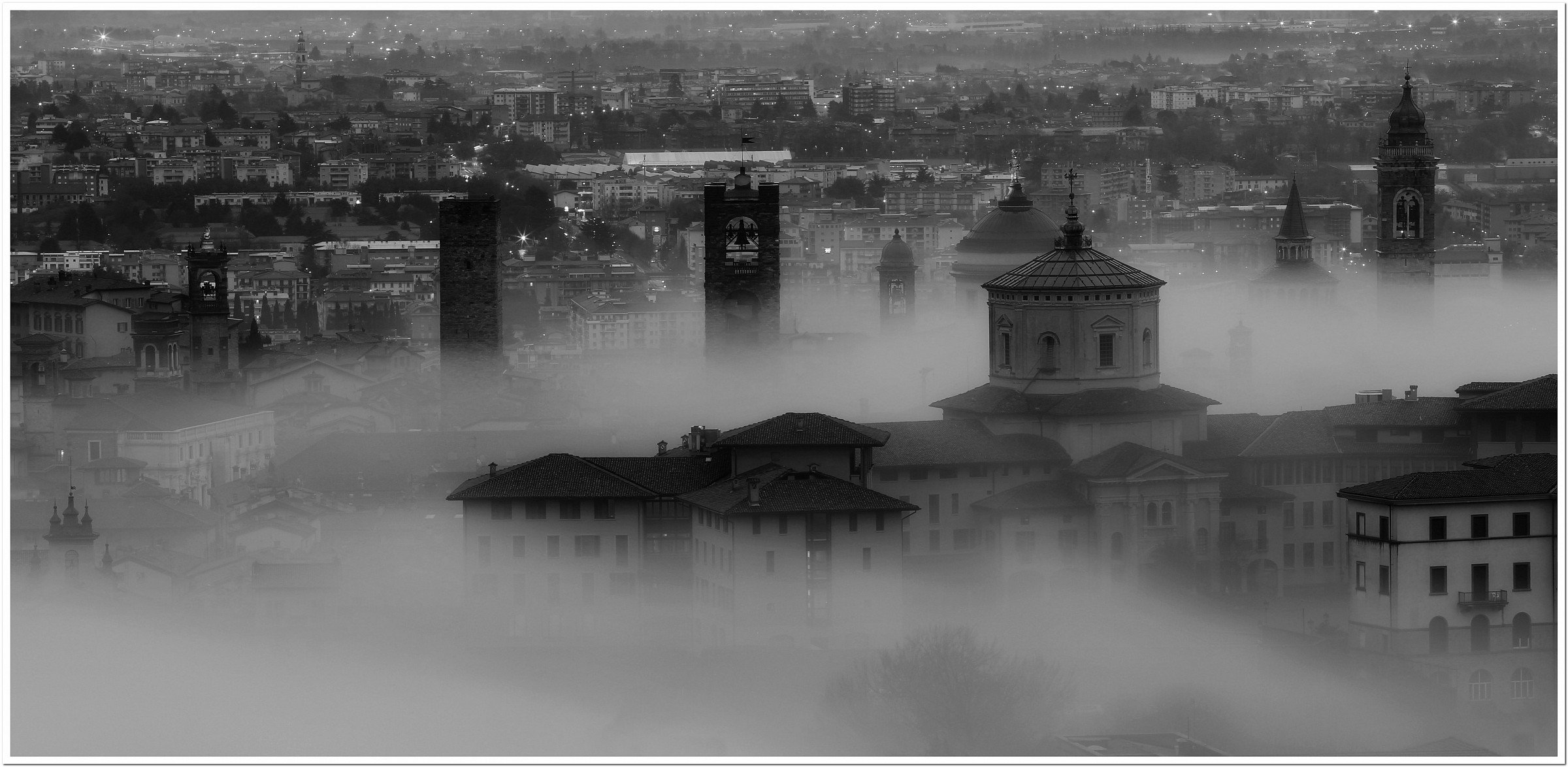 Bergamo in black and white