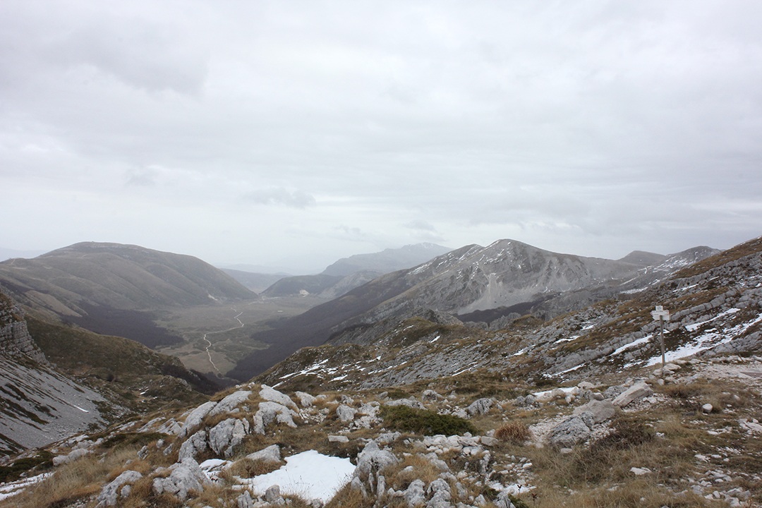 view from the shelter Sebastiani velino Sirente