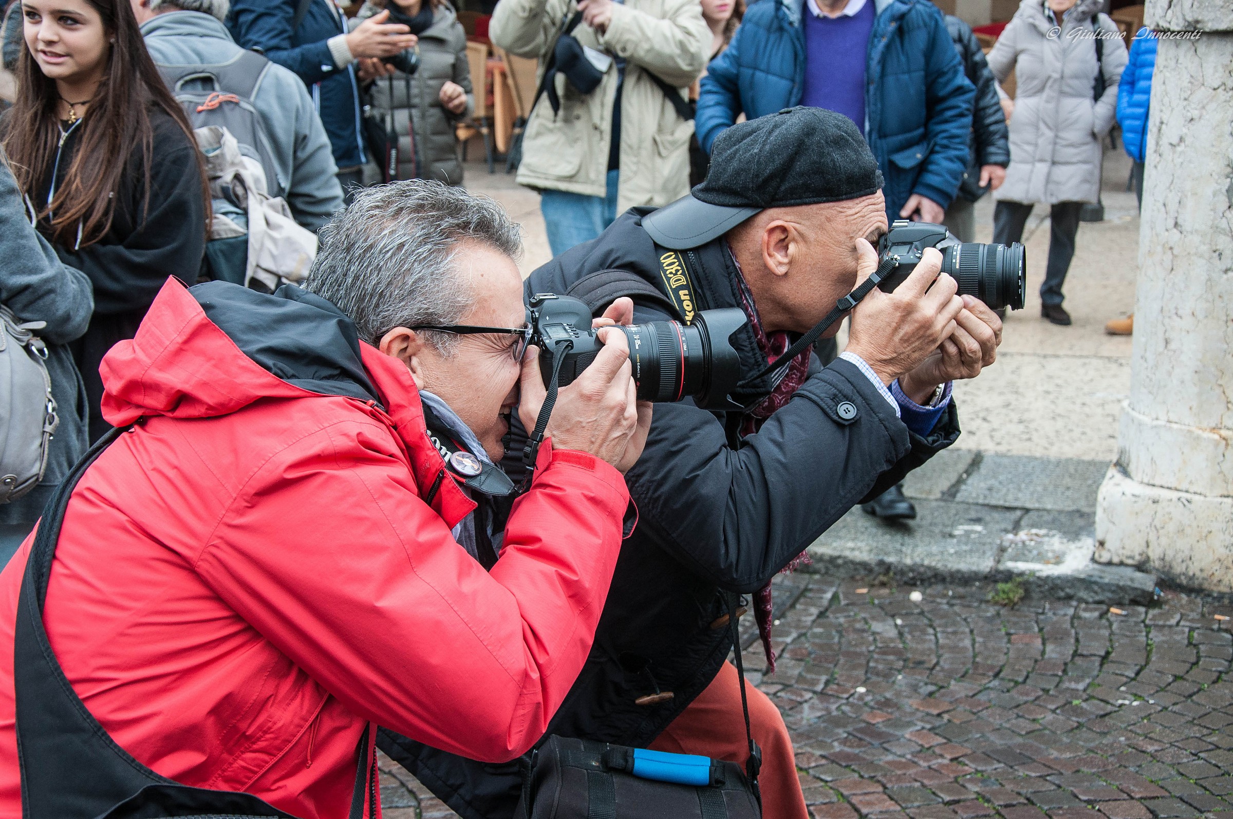 burst into the crowd