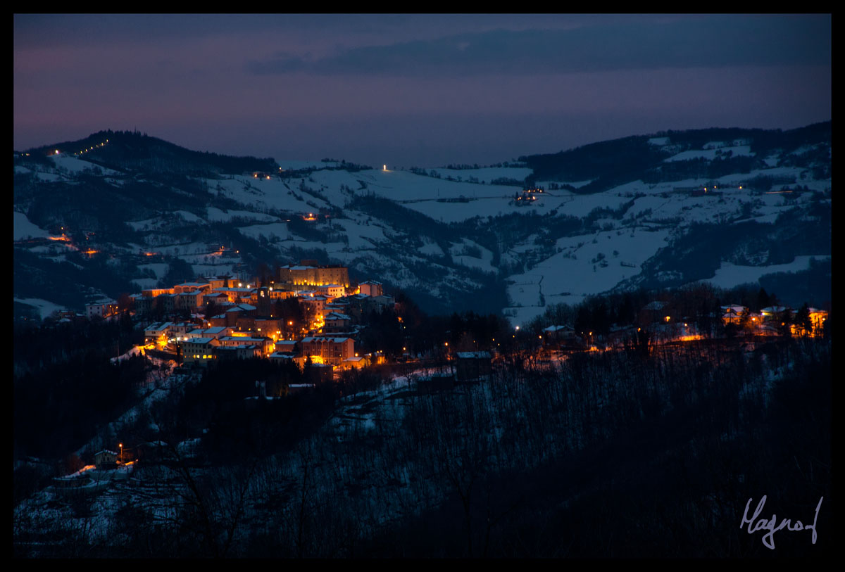 Montefiorino (Mo) poco dopo il tramonto