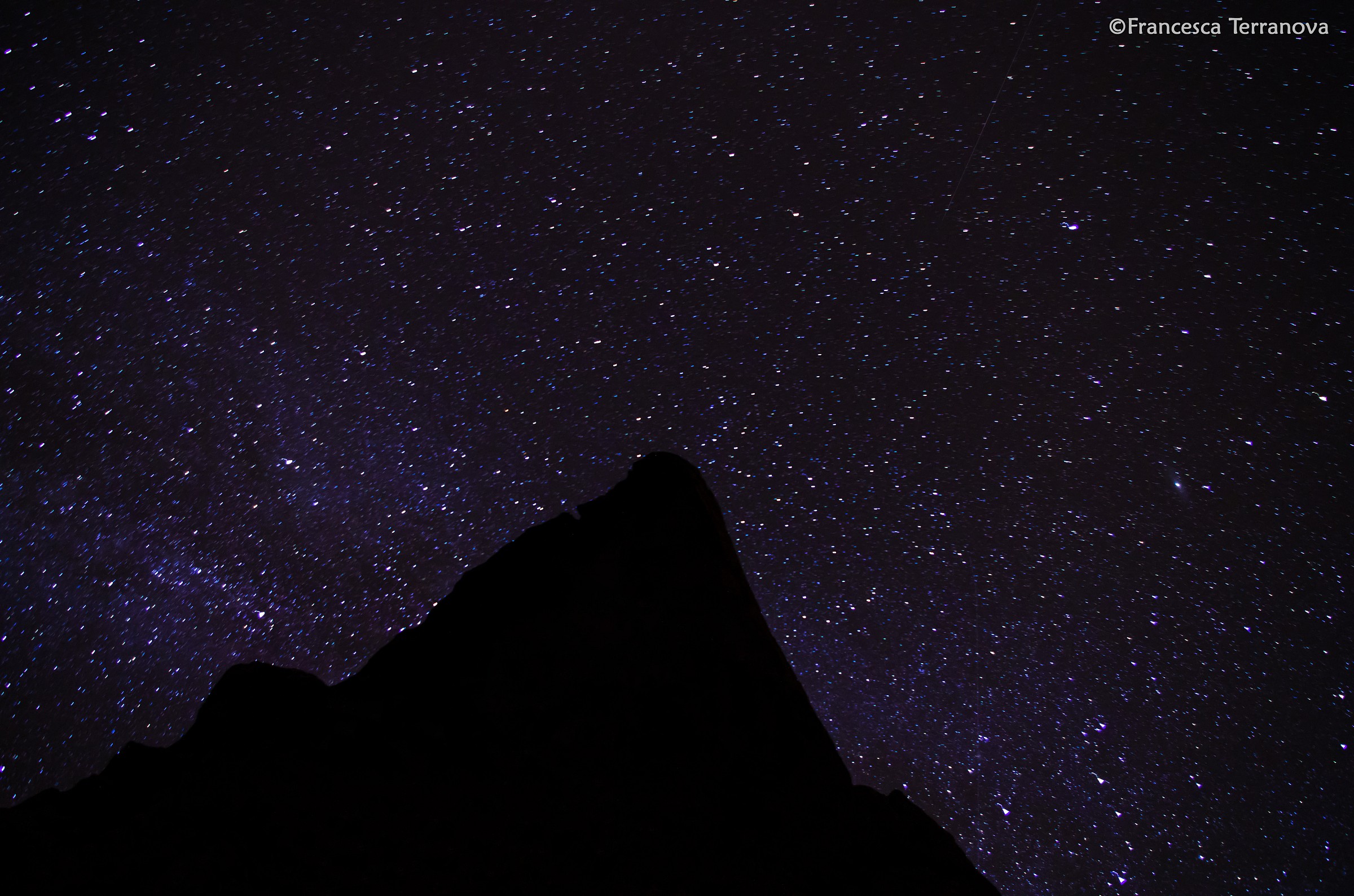 The starry sky above me