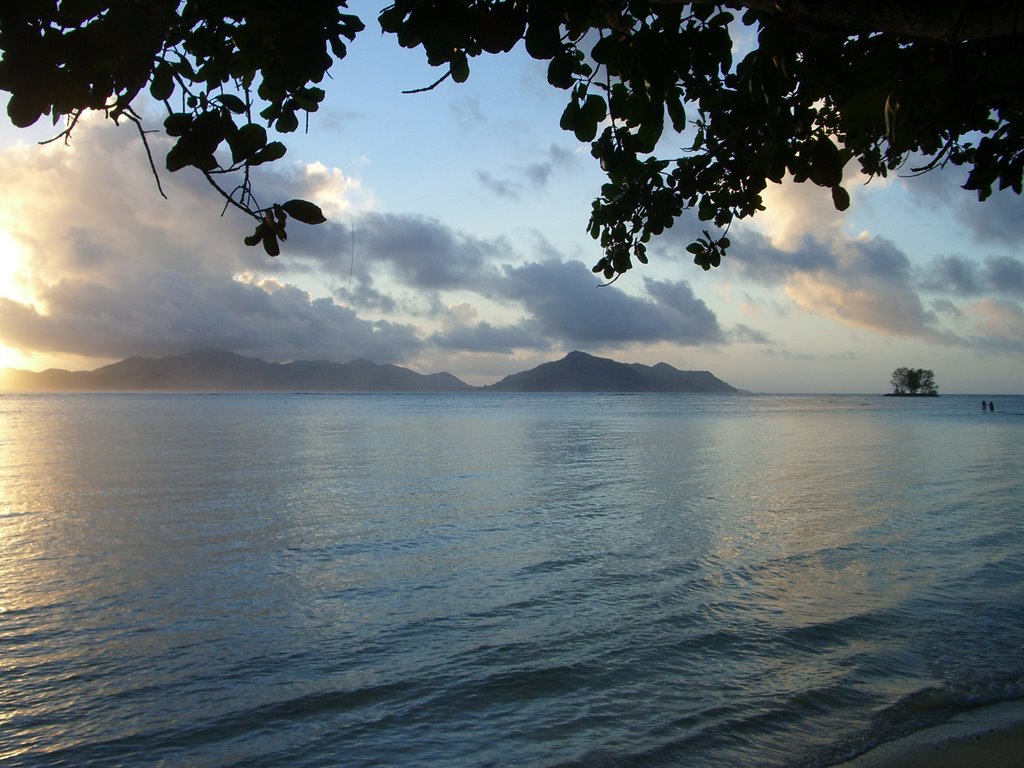 sunset in the Seychelles
