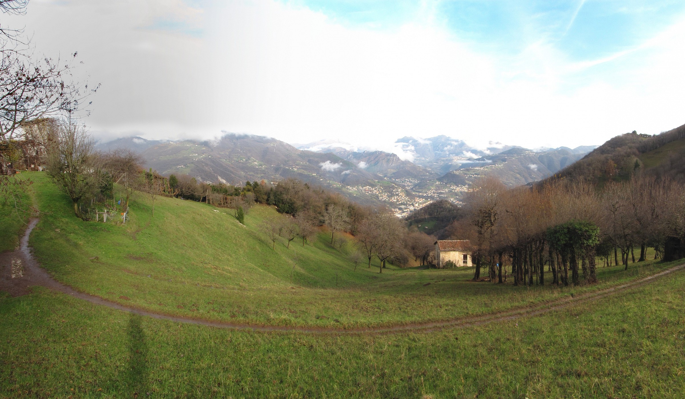 Panorama of Val Brembana from Prati Parini
