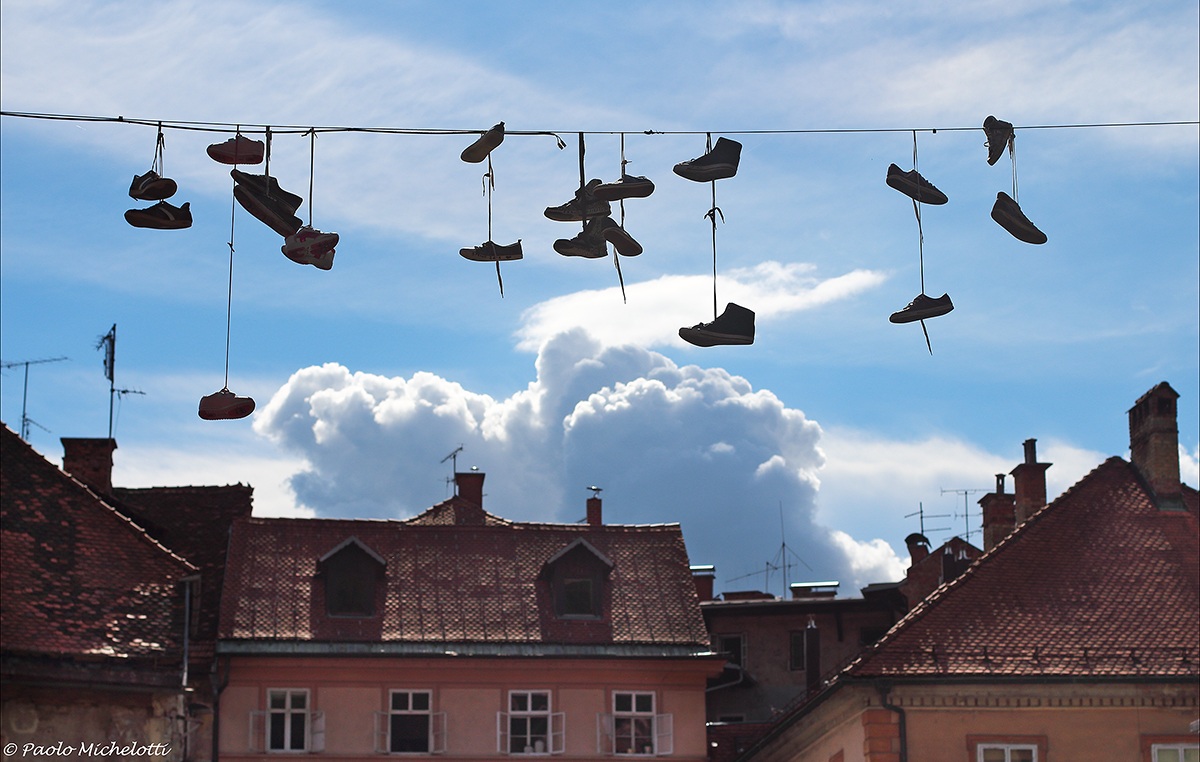 Shoefiti in Ljubjana