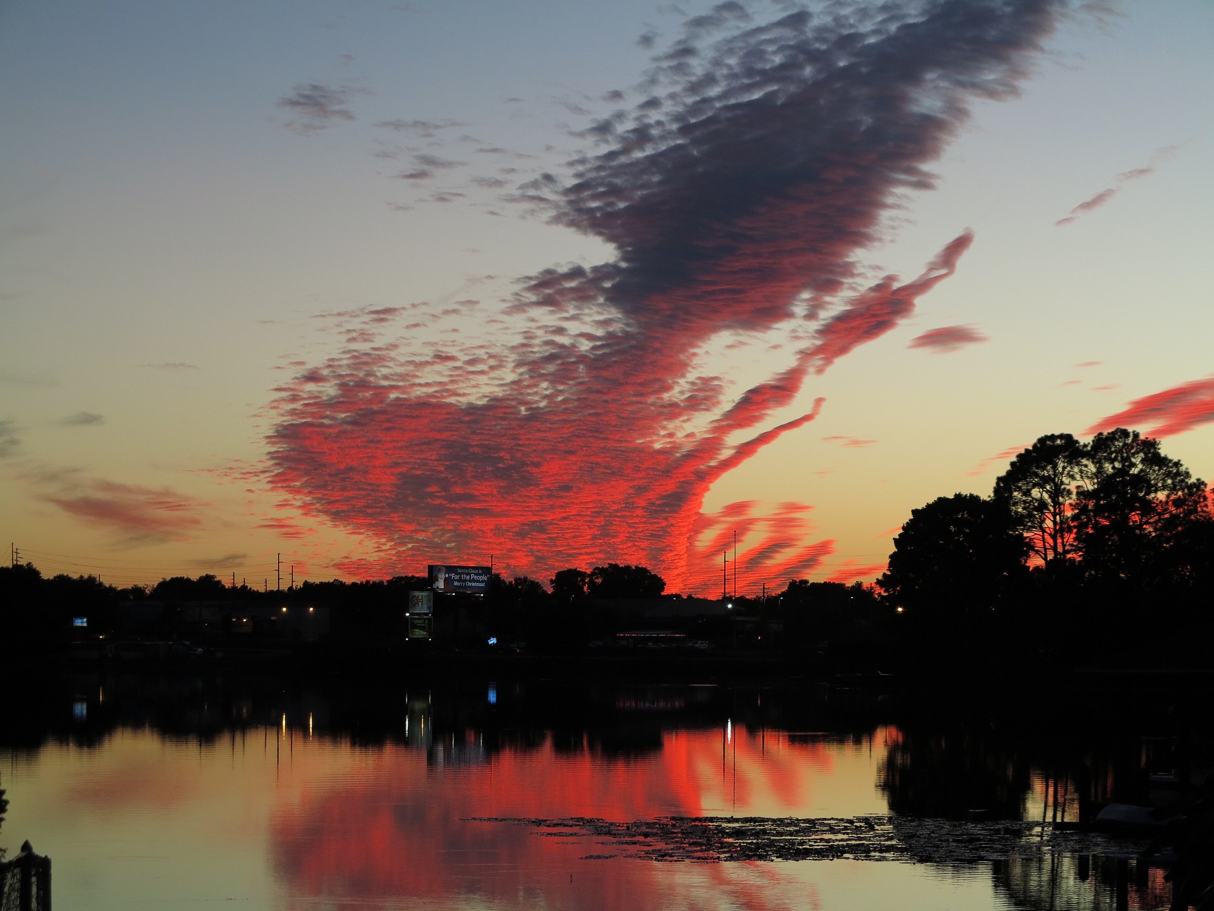tramonto dopo un uragano a Orlando FL