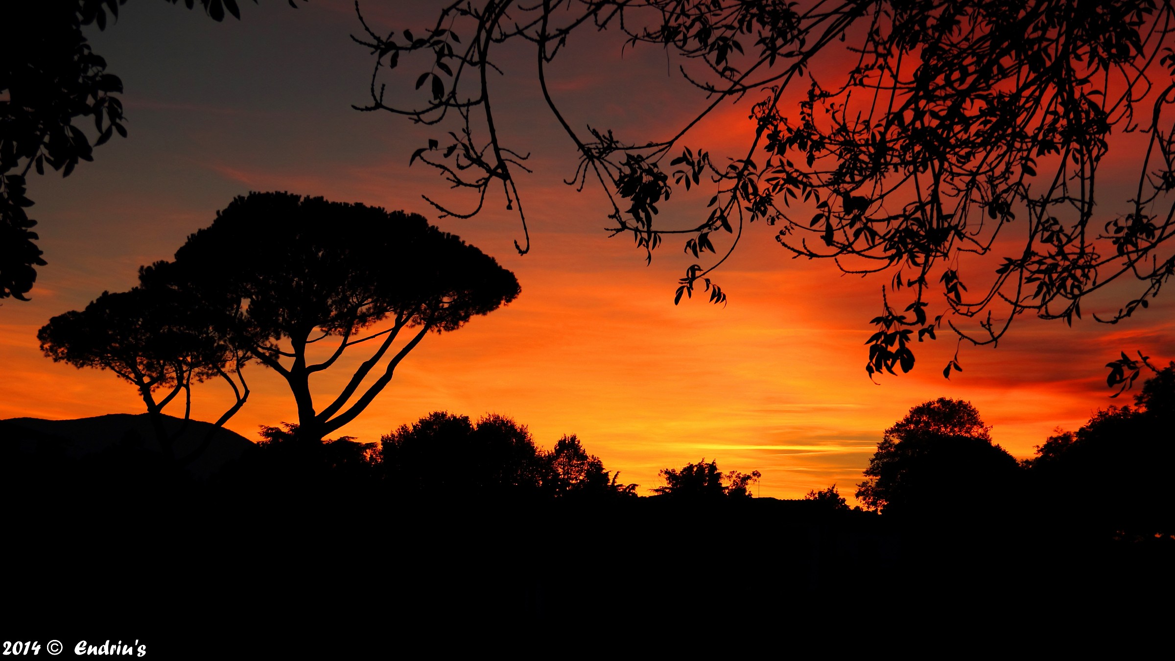 tramonto su Lucca