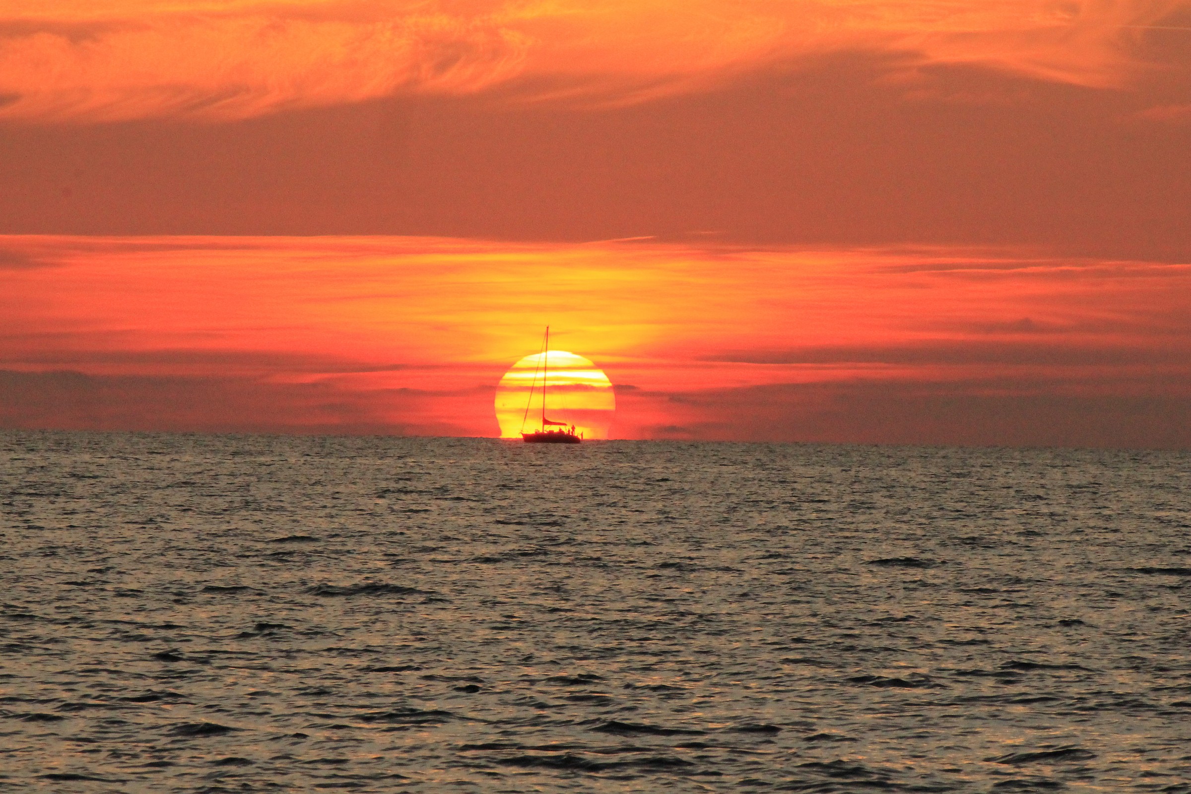 tramonto a Viareggio