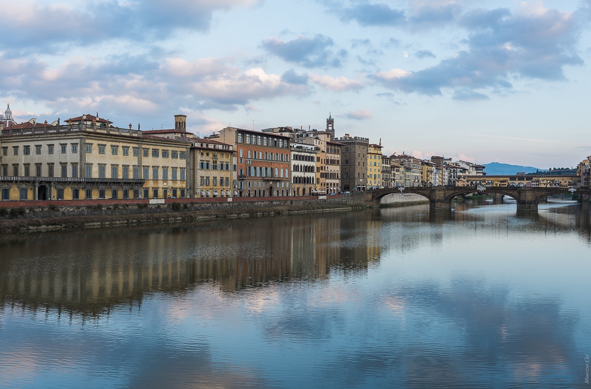 Firenze, lungarno corsini e ponte santa trinita