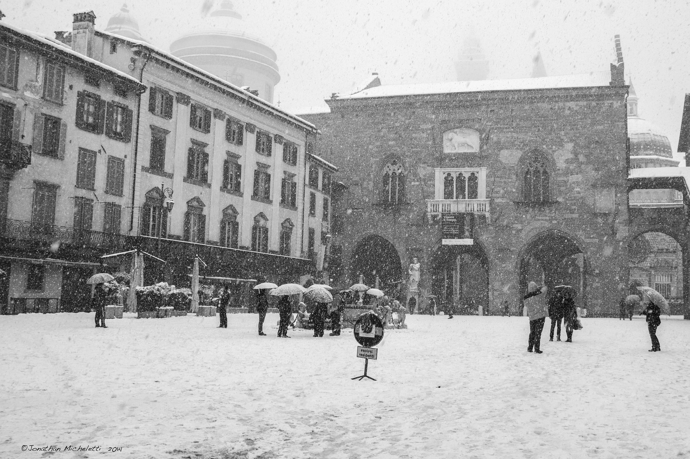Bergamo Alta snow