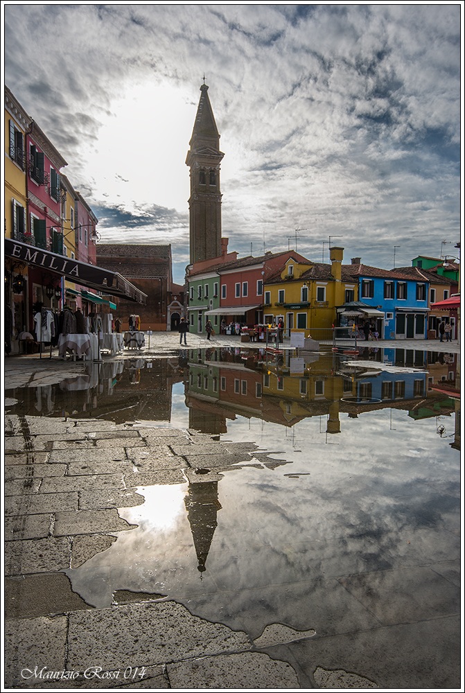 Campanile di Burano allo specchio