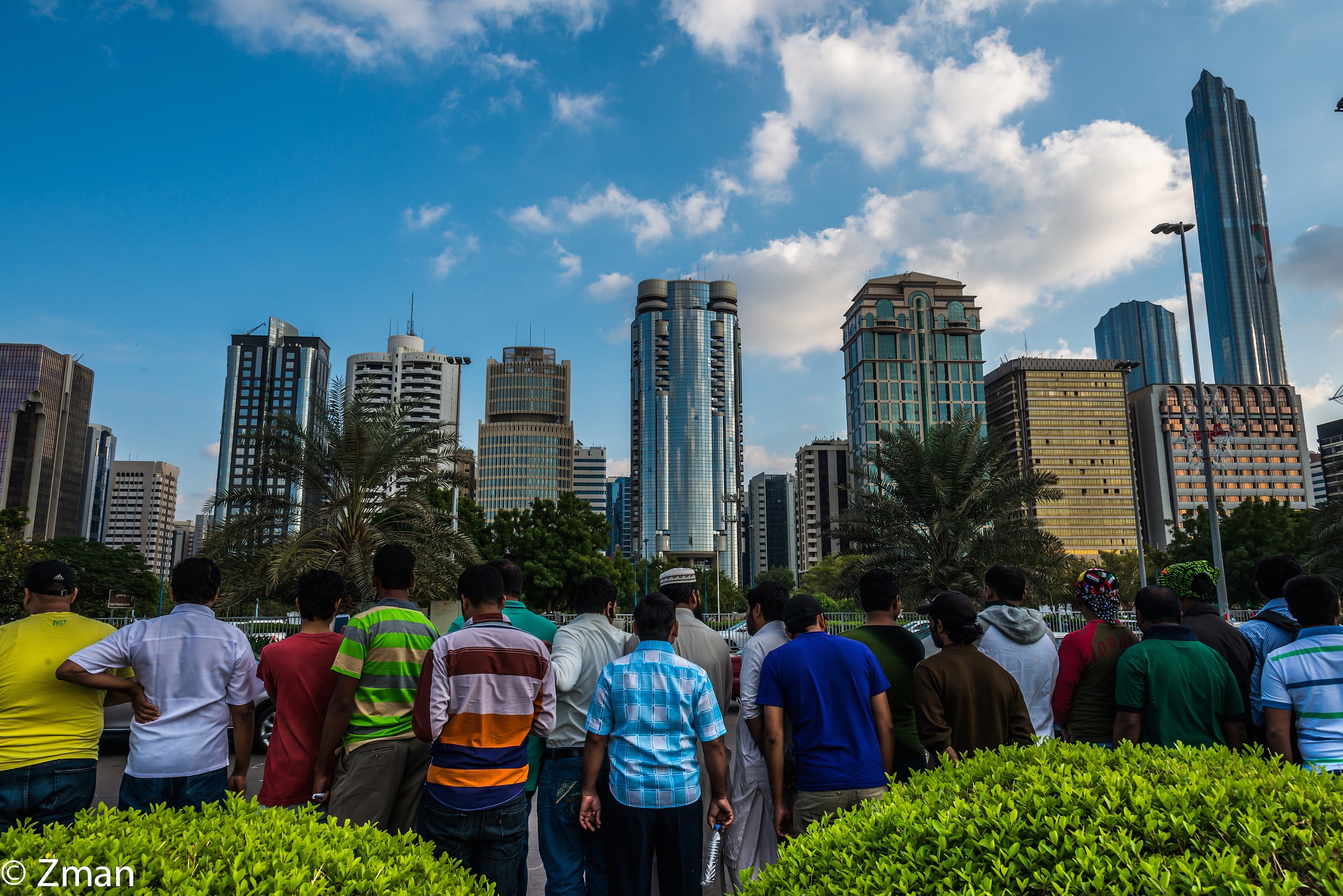 Onlookers and Buildings