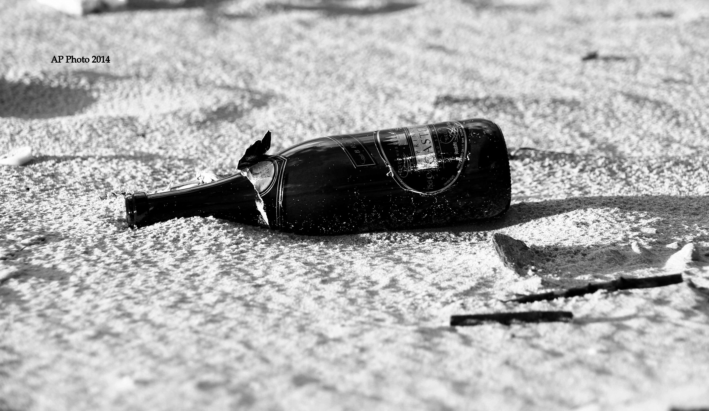 bottle with reflections