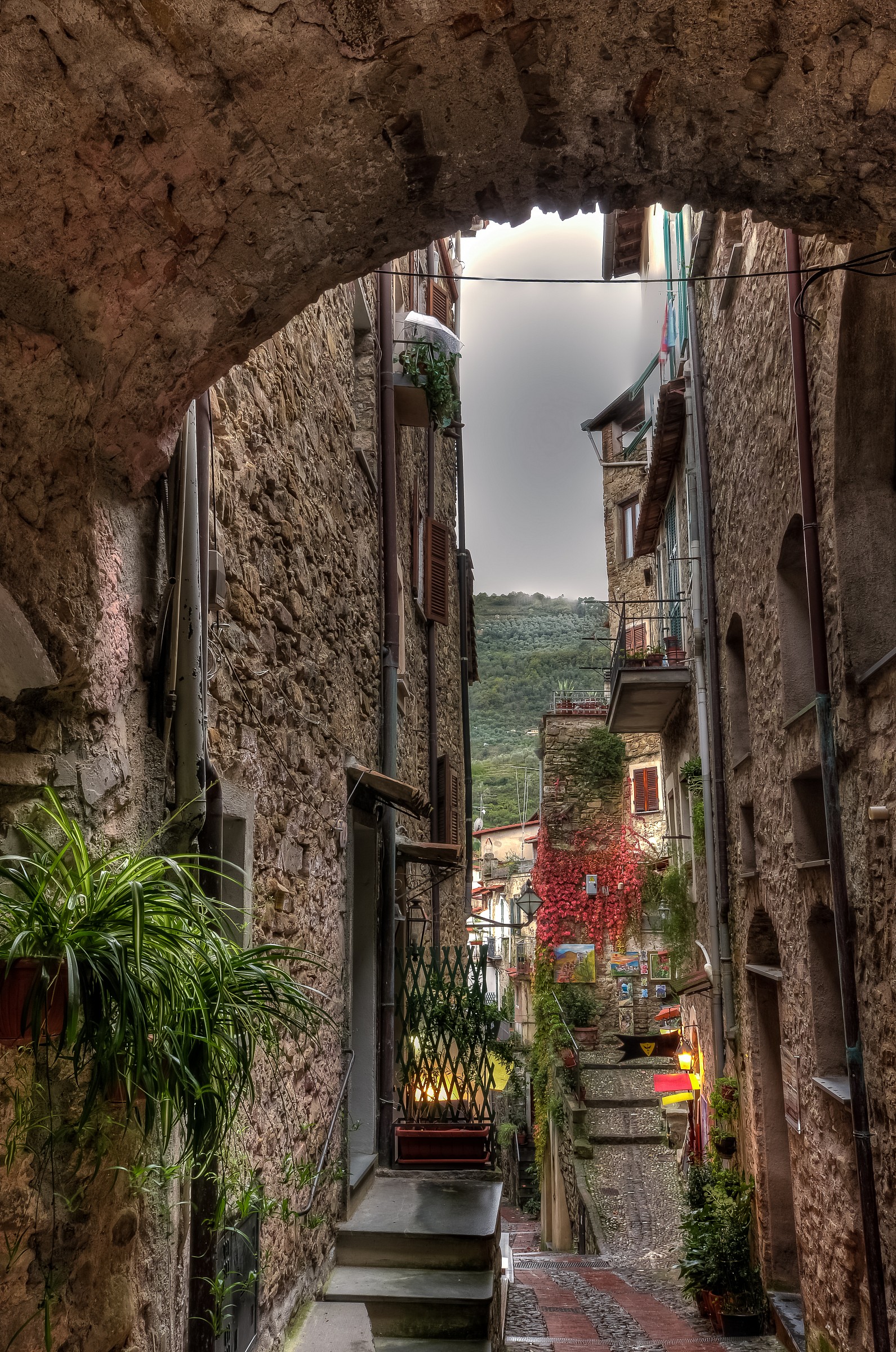 Dolceacqua,scorcio sotto al castello