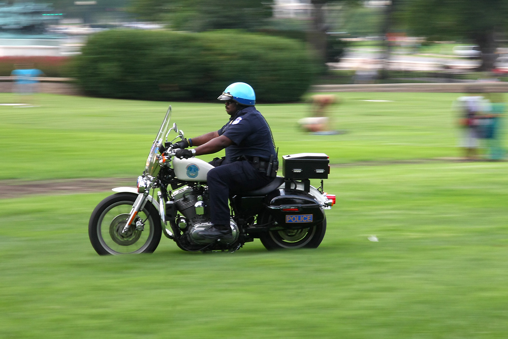Riding... on the grass