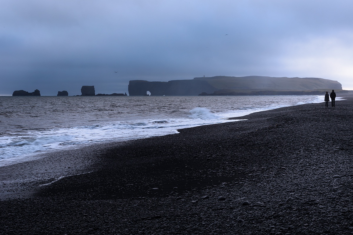 Love on black sand