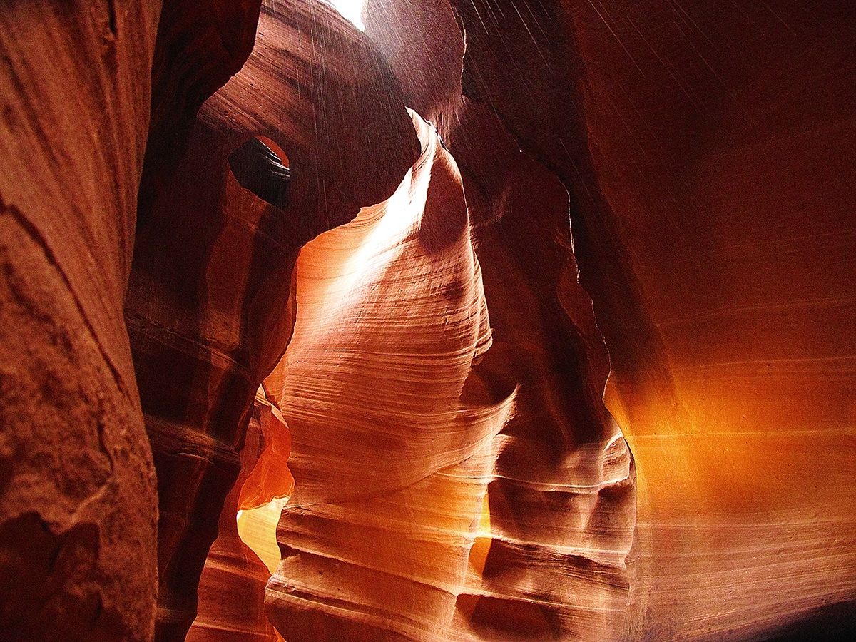antelope canyon sotto la pioggia