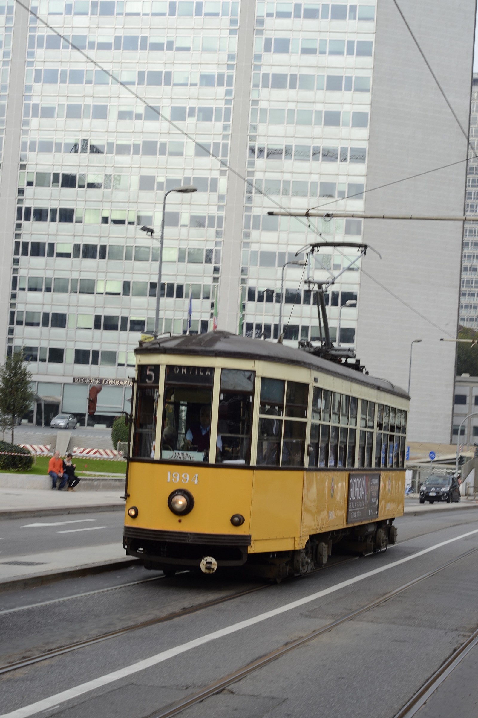 yellow tram