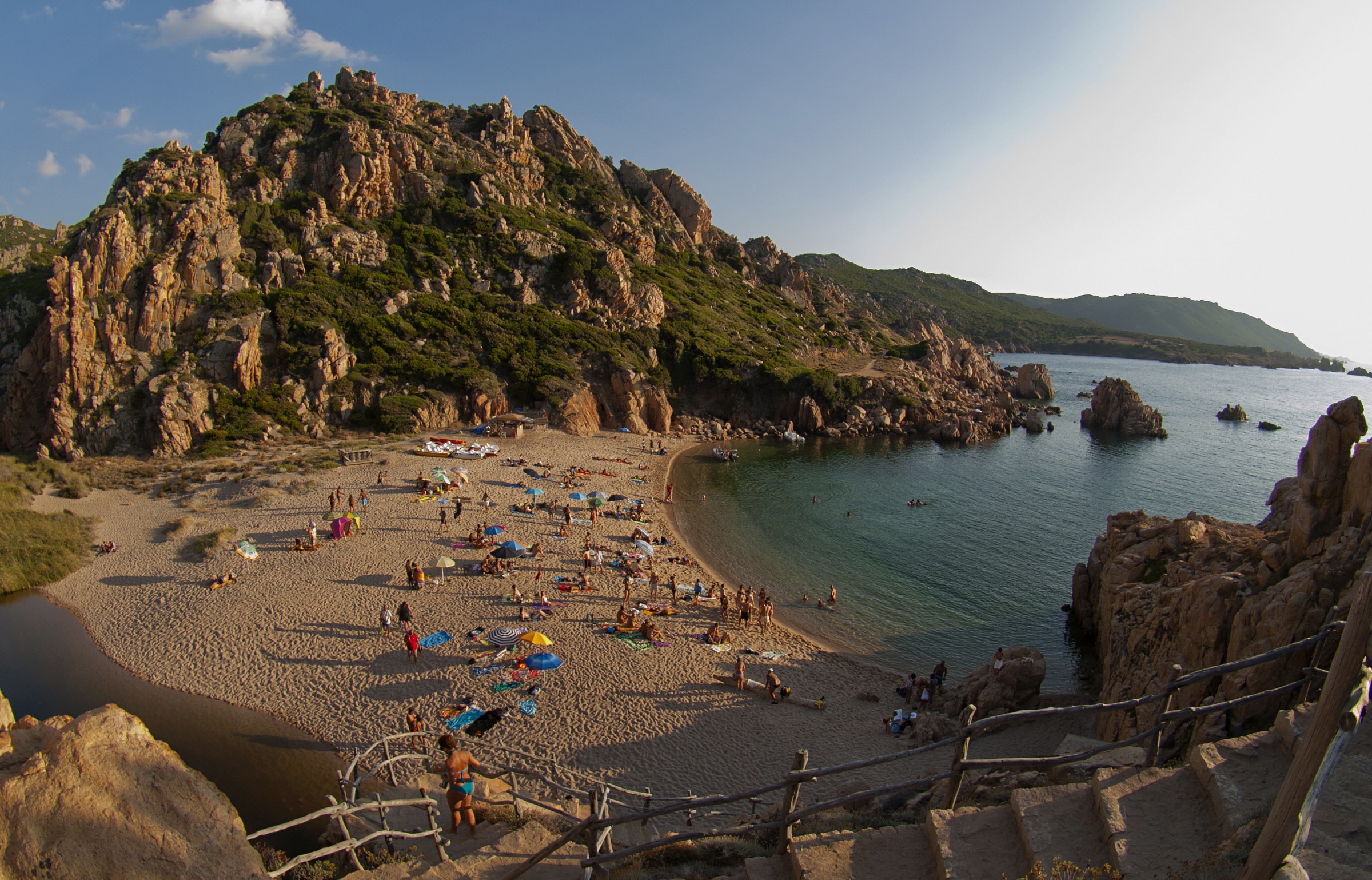 Sunset at Li Cossi Beach