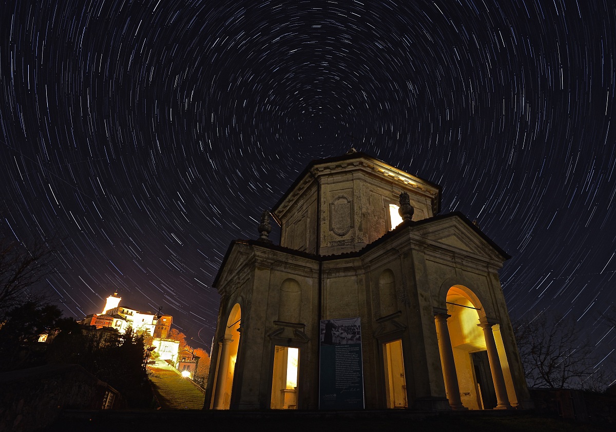 Star trail to the Sacred Mountain