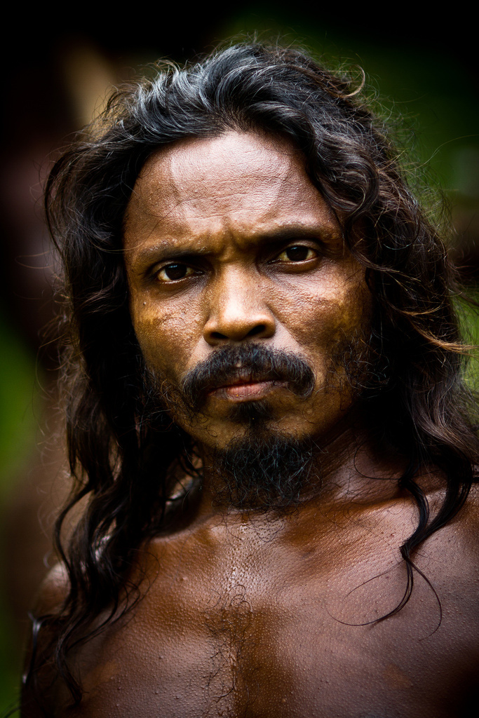 Gunobundia, il cacciatore Vedda, Danbana (Badulla Prov.) Sri...