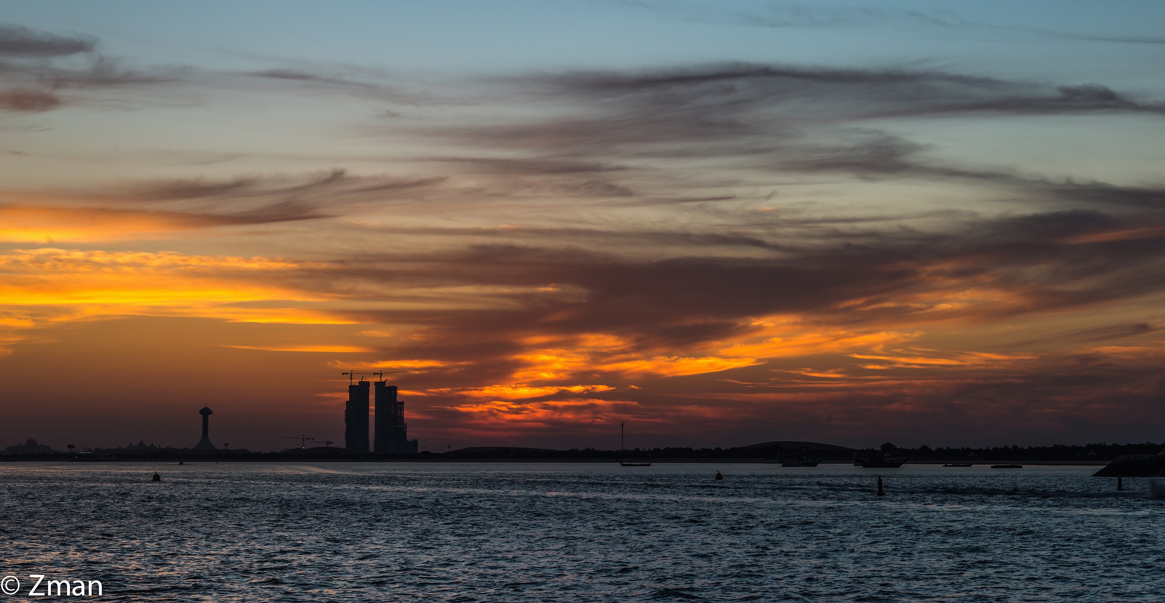 Sunset on Dec 6 in Abu Dhabi