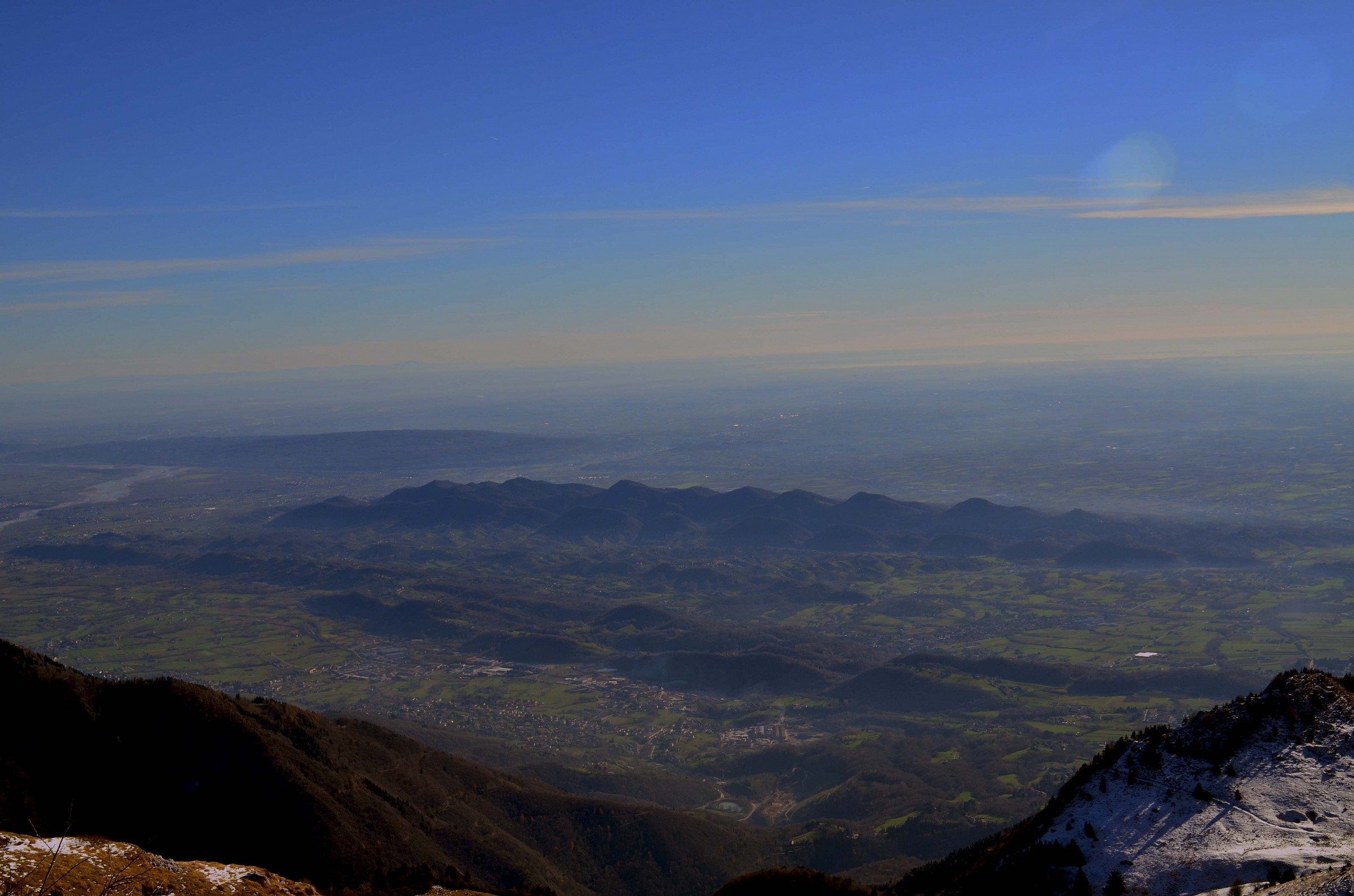Hills of Asolo and the Montello from Monte Grappa