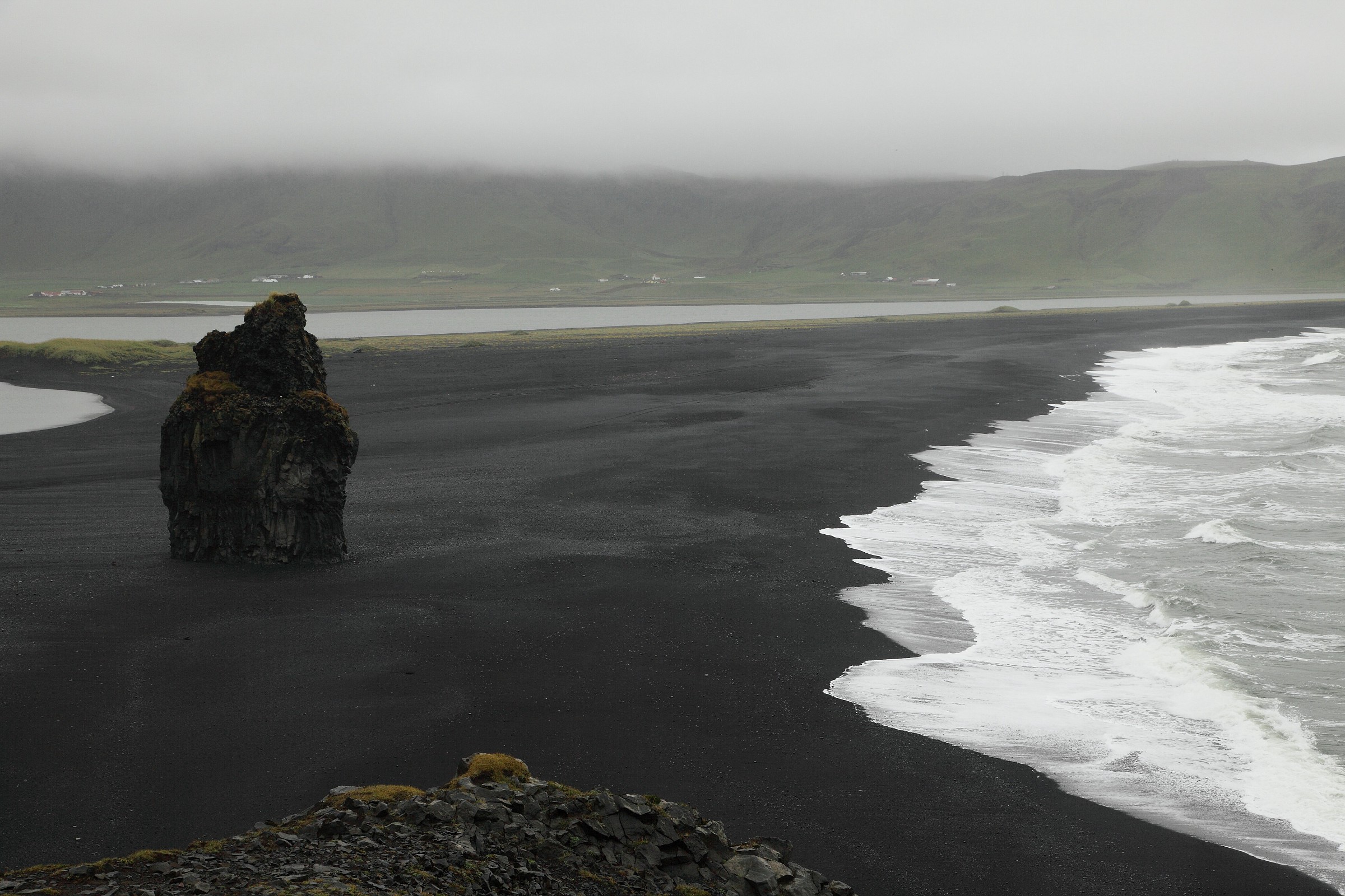 Black sand beach