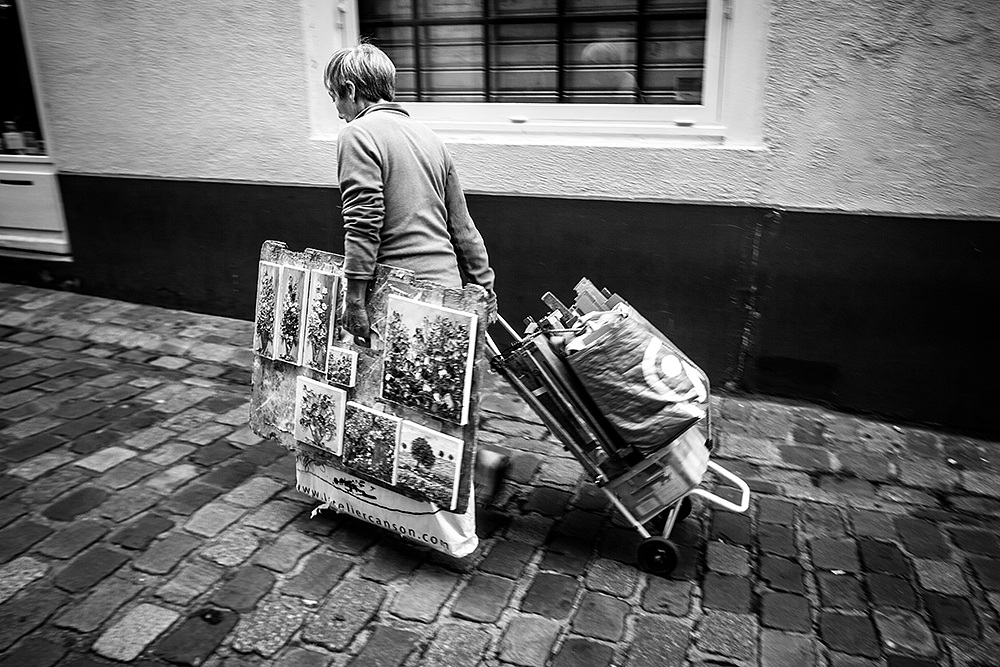 Artista di strada a Montmartre