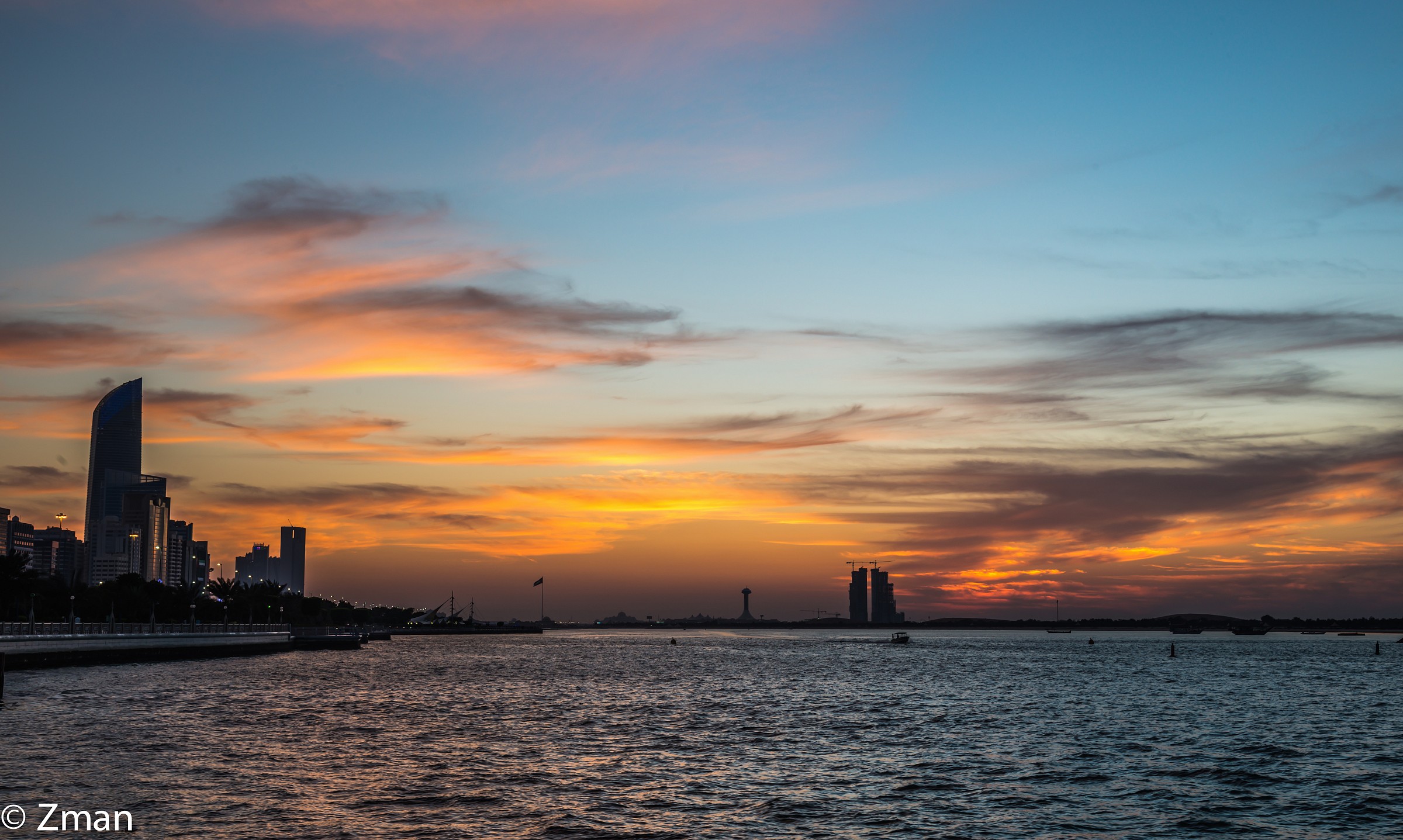 Sunset on Dec 6 in Abu Dhabi