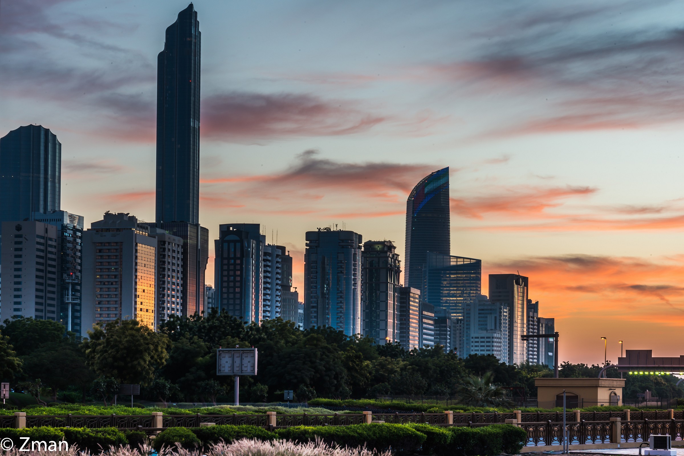 Sunset on Dec 6 in Abu Dhabi