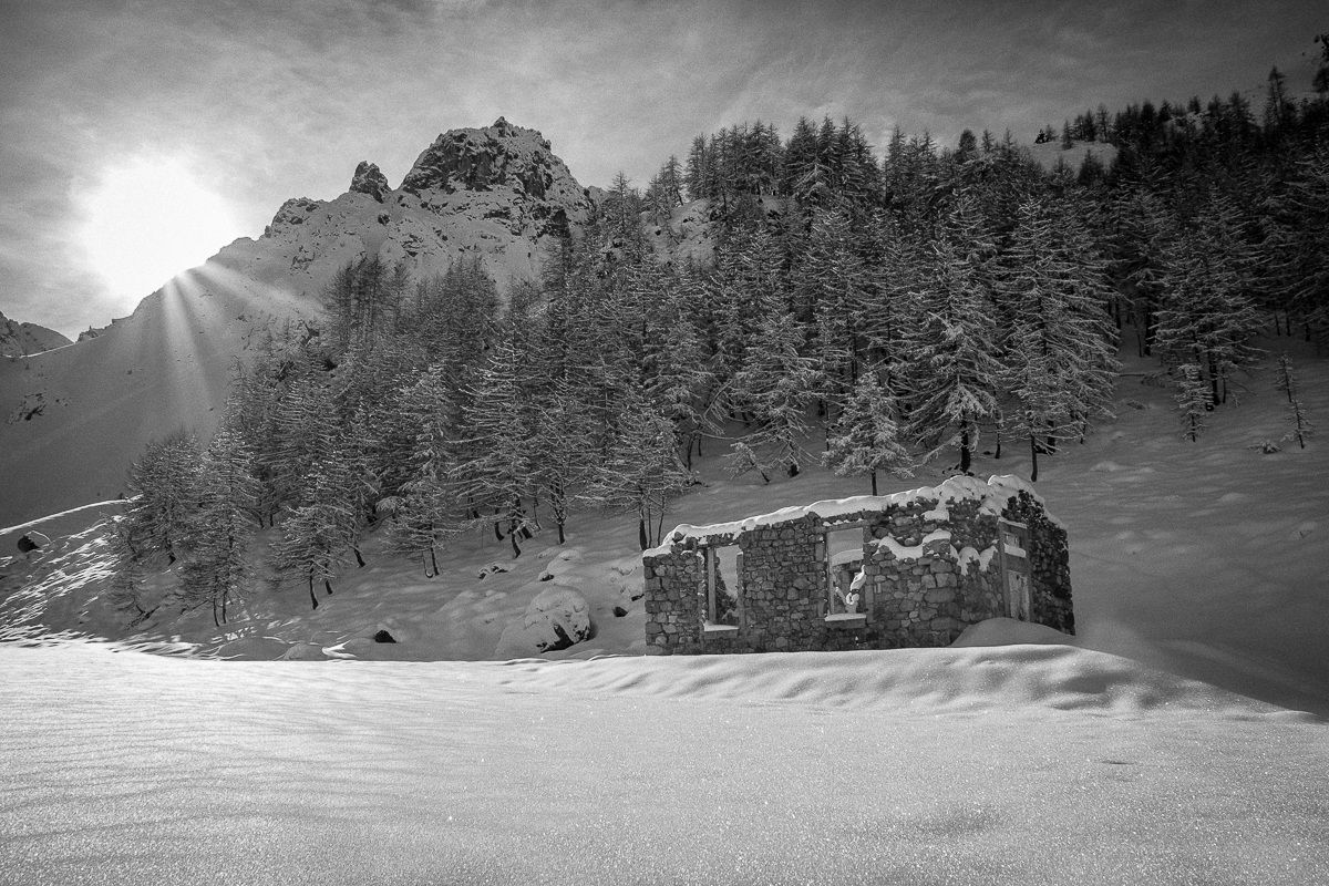 First snow in Val Maira