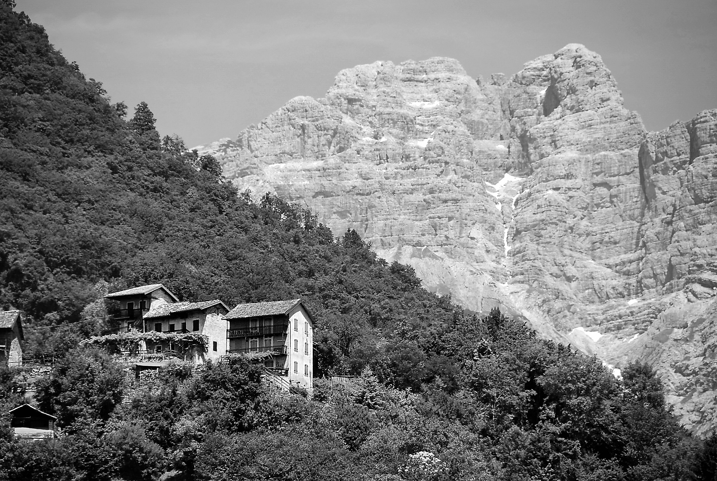 village of Mountains with Sass de Mura