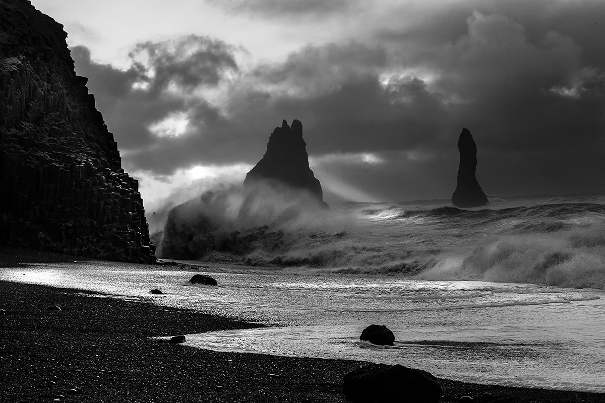 First light of day on Vik