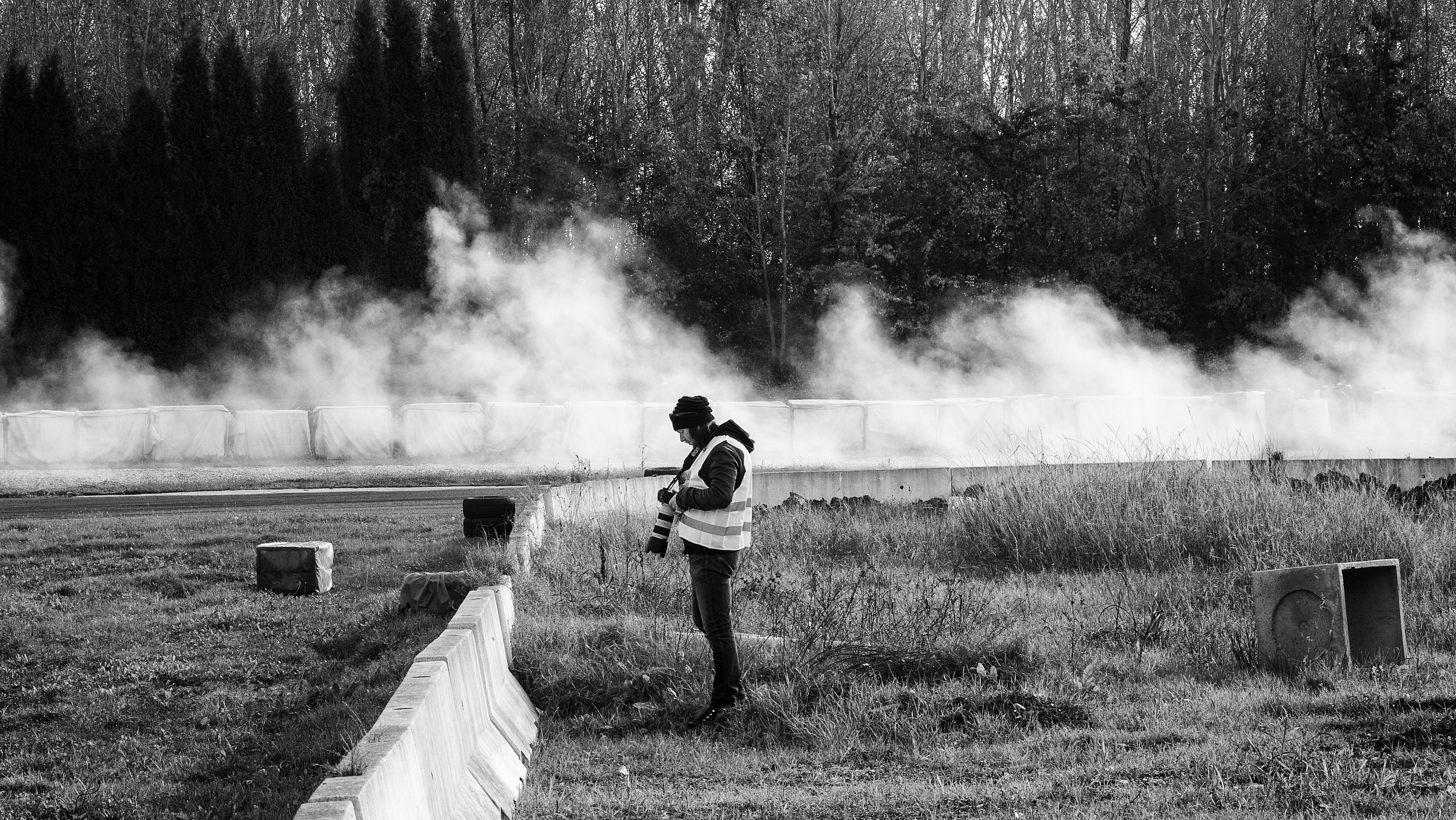 Fotografo nella nebbia.... di pneumatici....