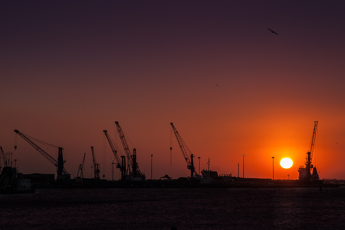 Chioggia (The port at sunset)
