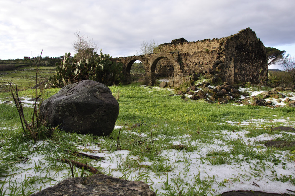 Ruin after the hailstorm