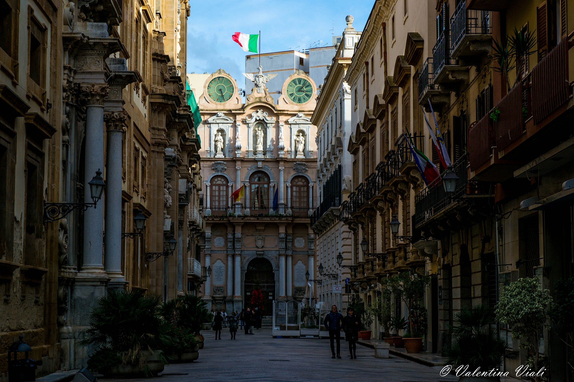Corso Vittorio Emanuale e Palazzo Cavarretta, Trapani