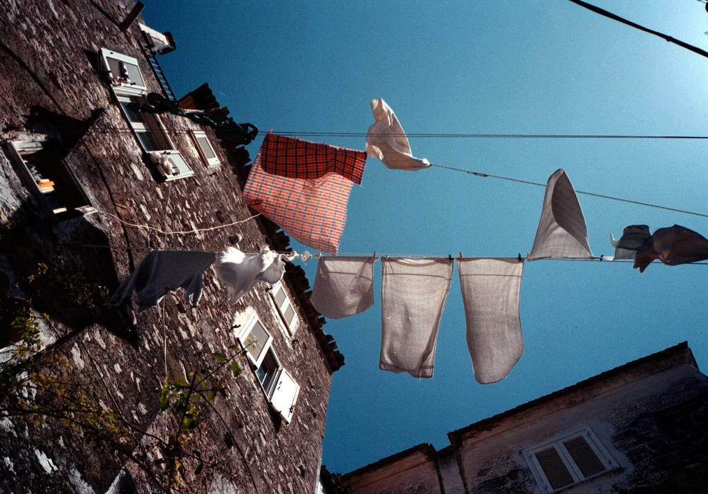 Clothes hanging