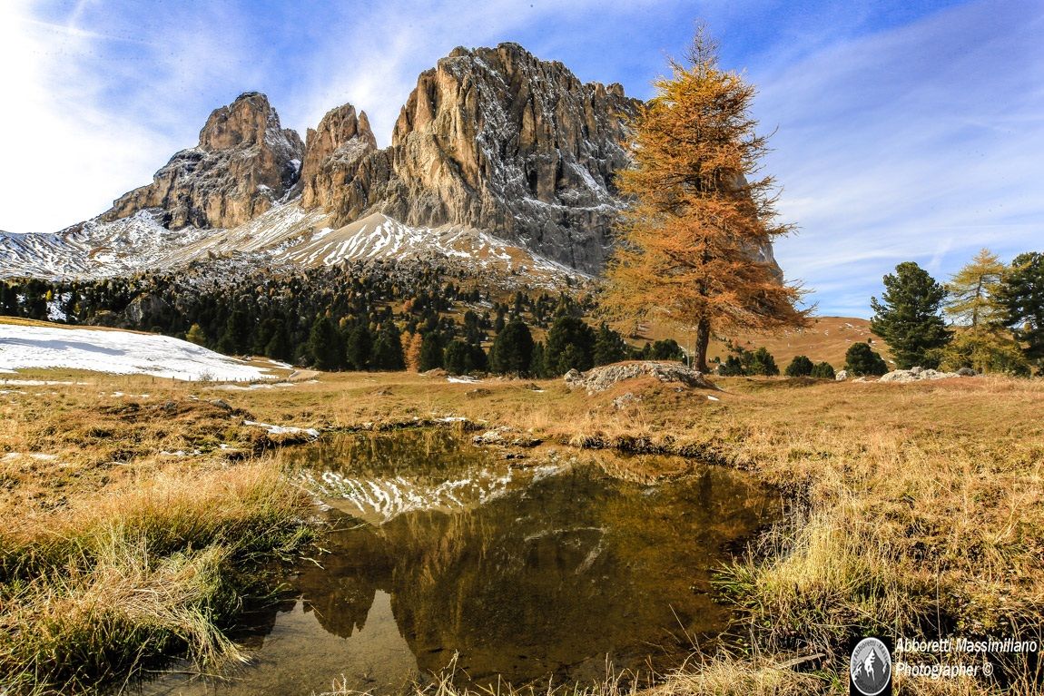 Ottobre di fronte al Sassolungo