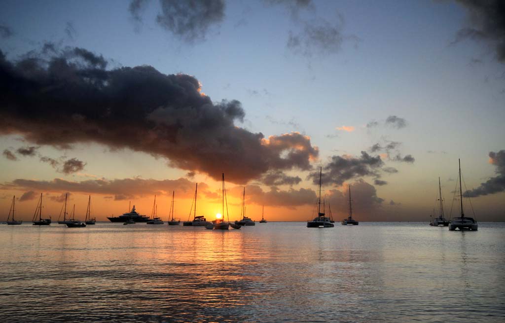 sunset in Martinique